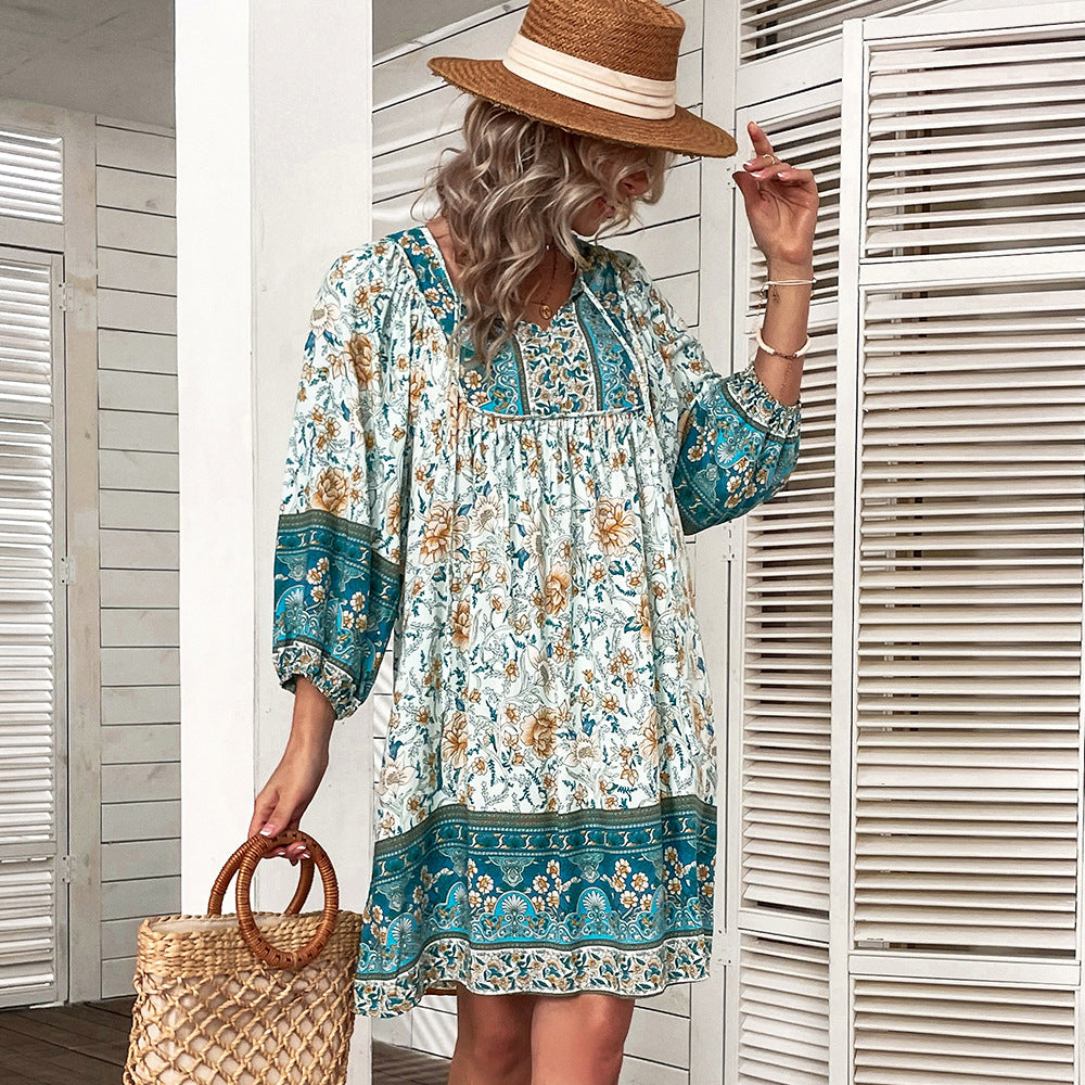 Boho Floral Greta  Summer Dress