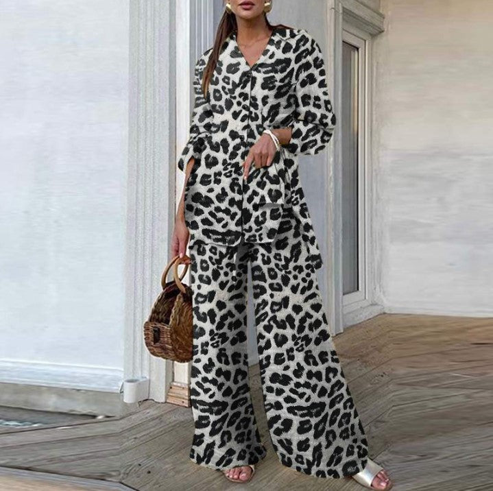 Leopard Print Loose Set by Greta 