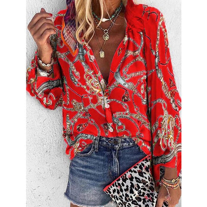Vibrant Printed Greta  Street Style Shirt