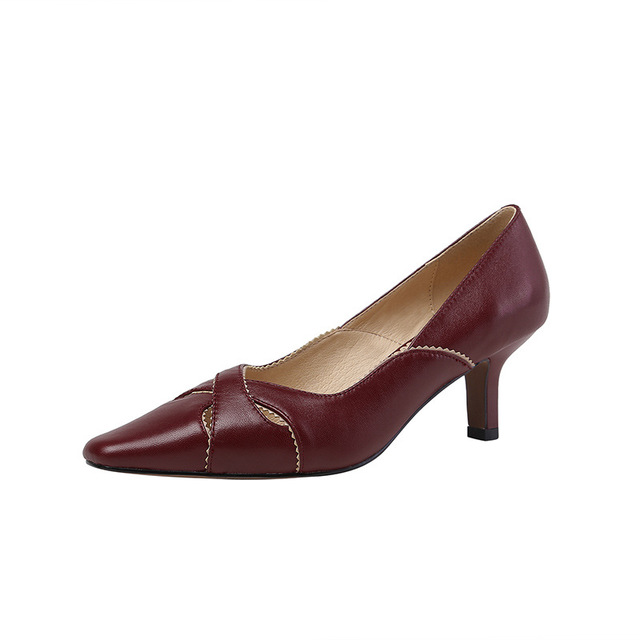 Elegant Leather Heels by Greta 