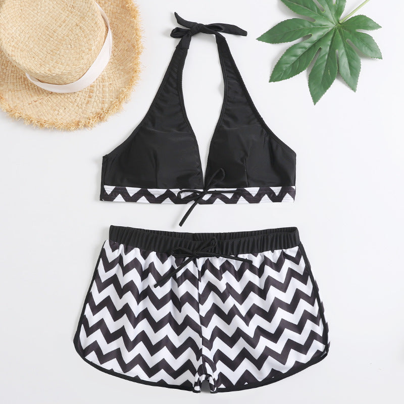 Chic Zigzag Greta  Bikini Set with Shorts