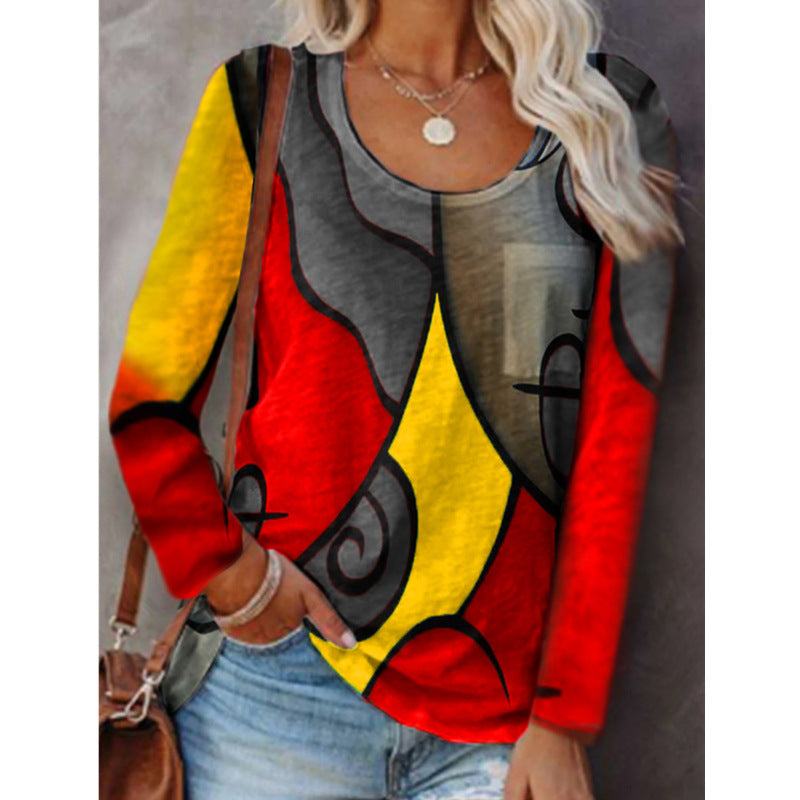 Colorblock Long Sleeve Top by Greta 