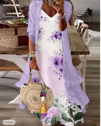 Floral Swing Greta  Summer Suspender Dress