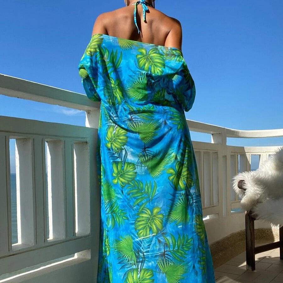 Vibrant Floral Greta  Long Sleeve Bikini Set