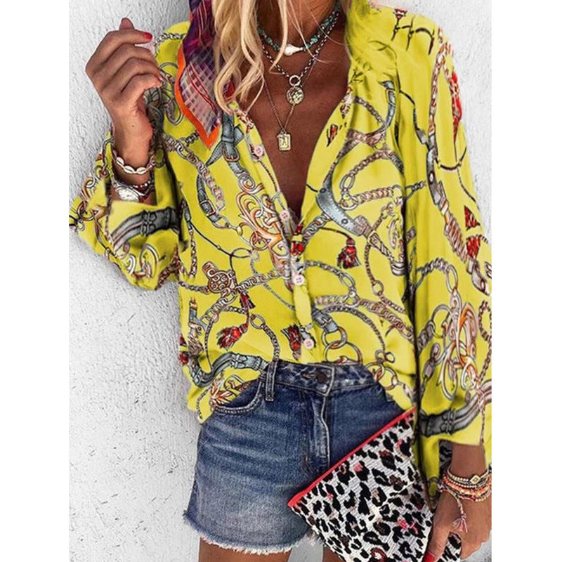 Vibrant Printed Greta  Street Style Shirt