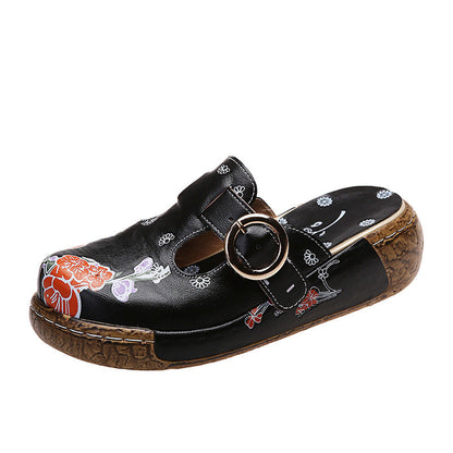 Boho Floral Greta  Platform Clogs Sandals
