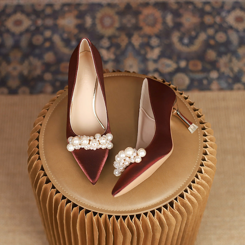 Elegant Greta  Rhinestone Wedding Heels