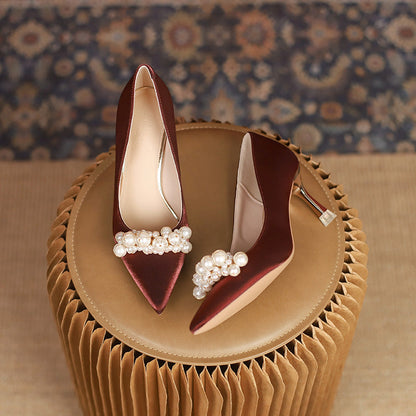 Elegant Greta  Rhinestone Wedding Heels
