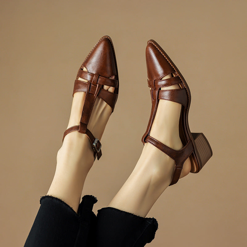 Retro Roman Closed Toe Sandals by Greta 