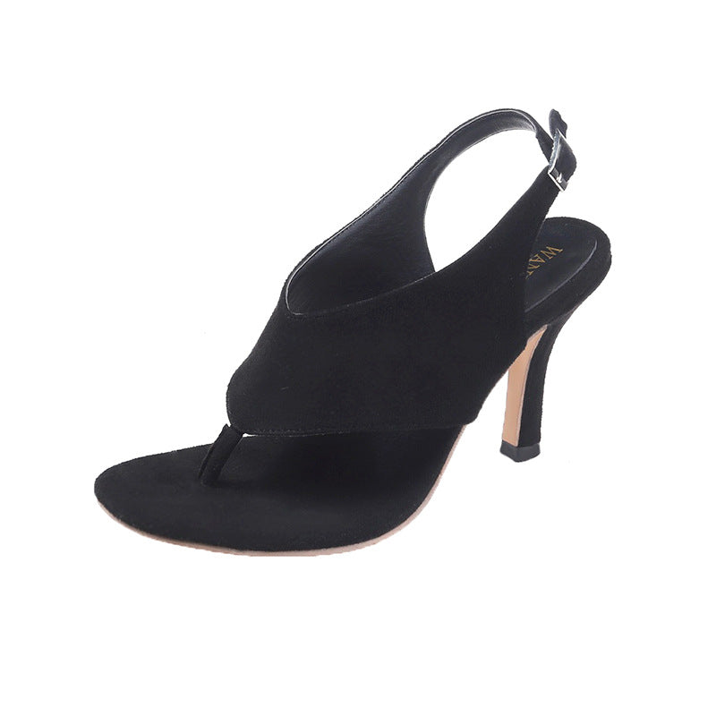 Chic Suede High Heel Sandals by Greta 