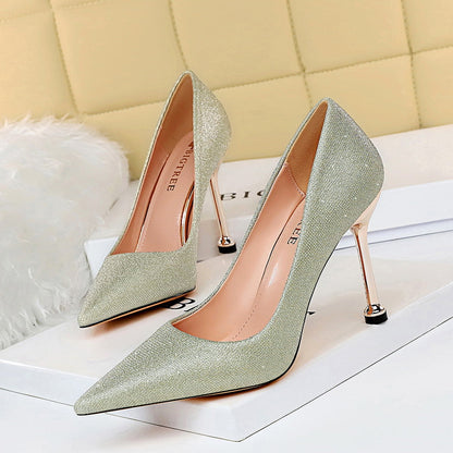 Sparkling Pointed Toe Heels by Greta 