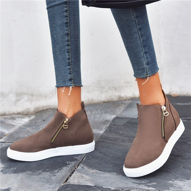 Chic Suede Round Toe Flats by Greta 