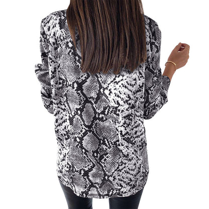 Chic Leopard Print Greta  Button-Up Top