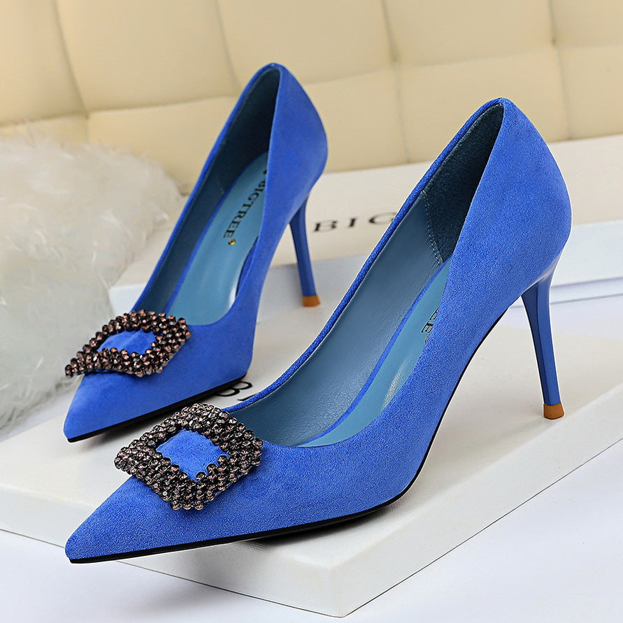 Elegant Rhinestone Stiletto Heels by Greta 