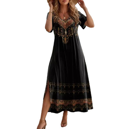 Elegant Slit Maxi Dress by Greta 