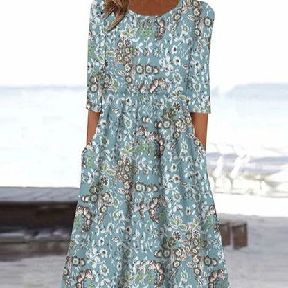 Pinterest-Inspired Greta  3D Print Midi Dress