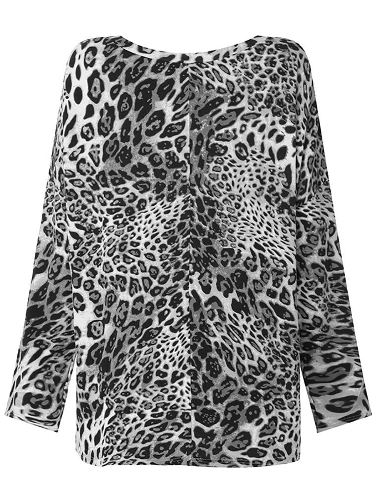 Leopard Print V-Neck Top by Greta 