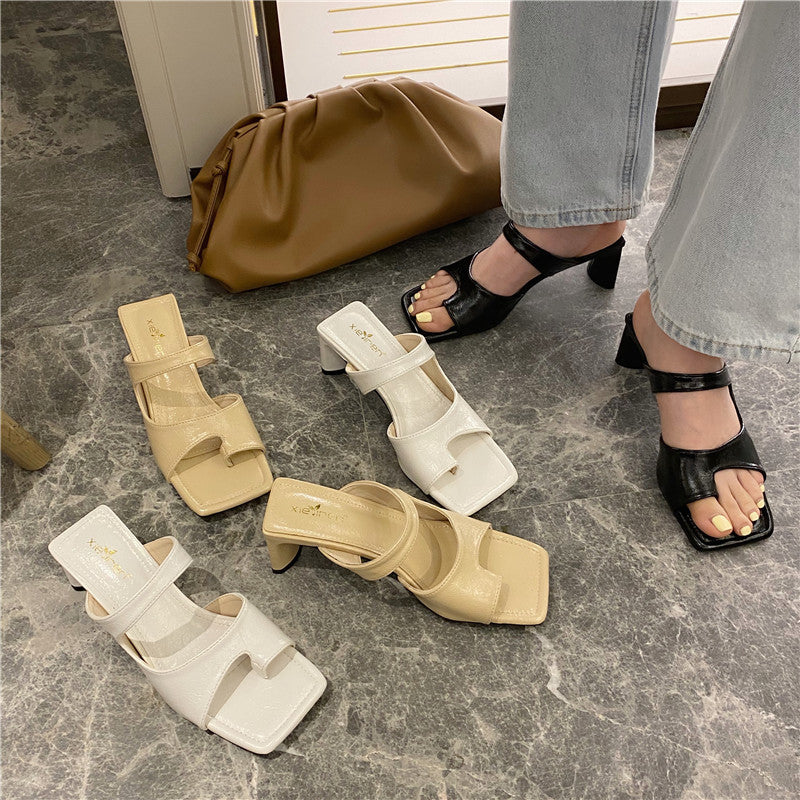 Chic Chunky Heel Sandals by Greta 