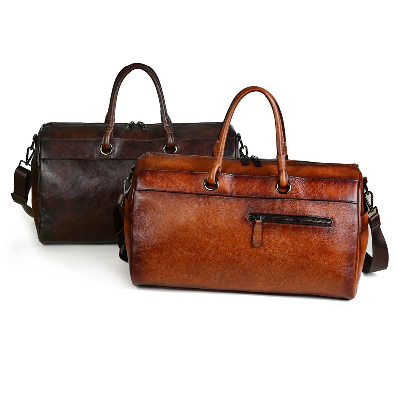 Elegante Reisetasche aus Leder mit Schultergurt – Klassisches Weekender-Design