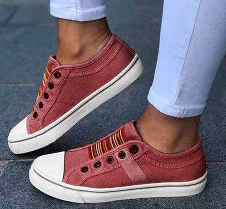 Pinterest-Inspired Greta  Laceless Canvas Sneakers