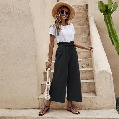Pinterest-Inspired Greta  Linen Wide Leg Pants