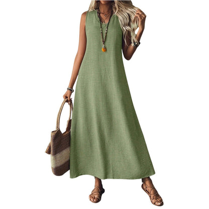 Chic Hemp Sleeveless Dress Greta 