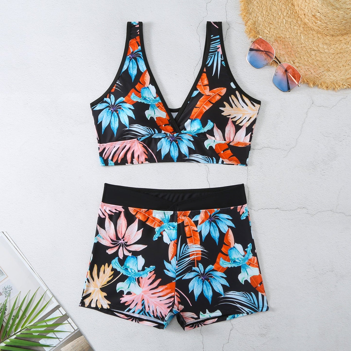 Vibrant Printed Boxer Bikini by Greta 