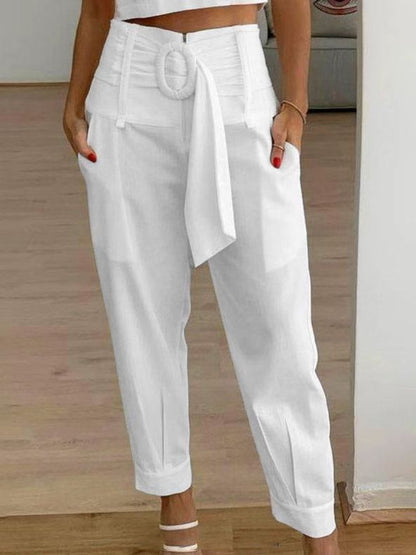 Floral Linen Cropped Pants Greta  Women’s