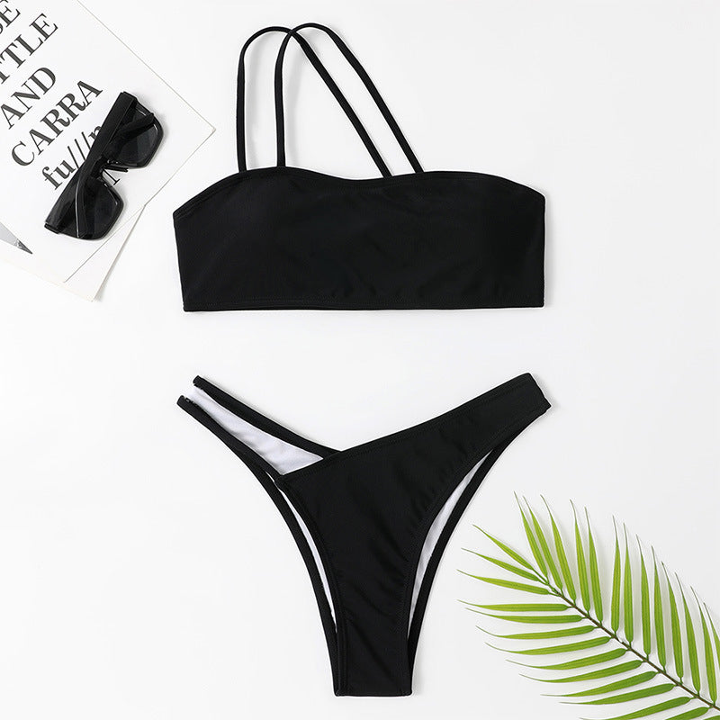 Chic One-Shoulder Greta  Bikini Set