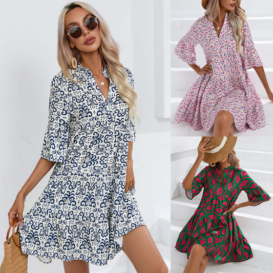 Boho V-Neck Summer Dress by Greta 