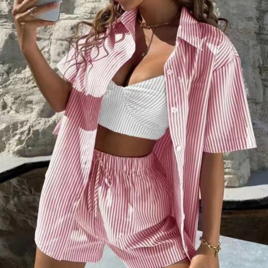 Chic Striped Two-Piece Set by Greta 