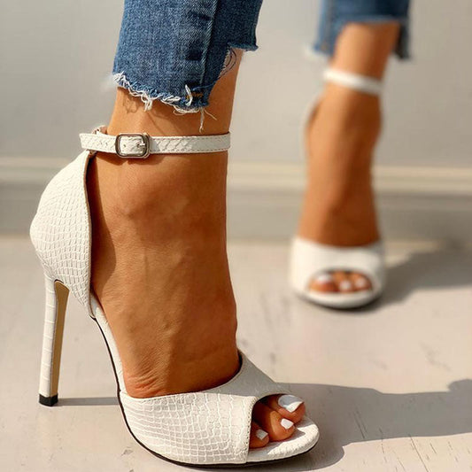 Chic Peep Toe Heels by Greta 