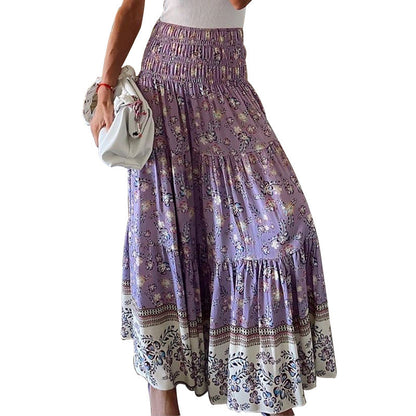 Floral High Waist Maxi Skirt Greta 