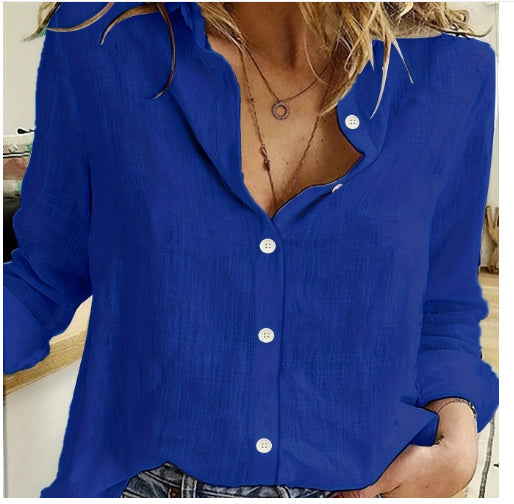 Relaxed Fit Greta  Lapel Cardigan Blouse
