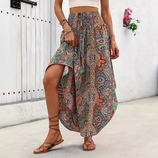 Boho Floral Greta  A-Line Skirt