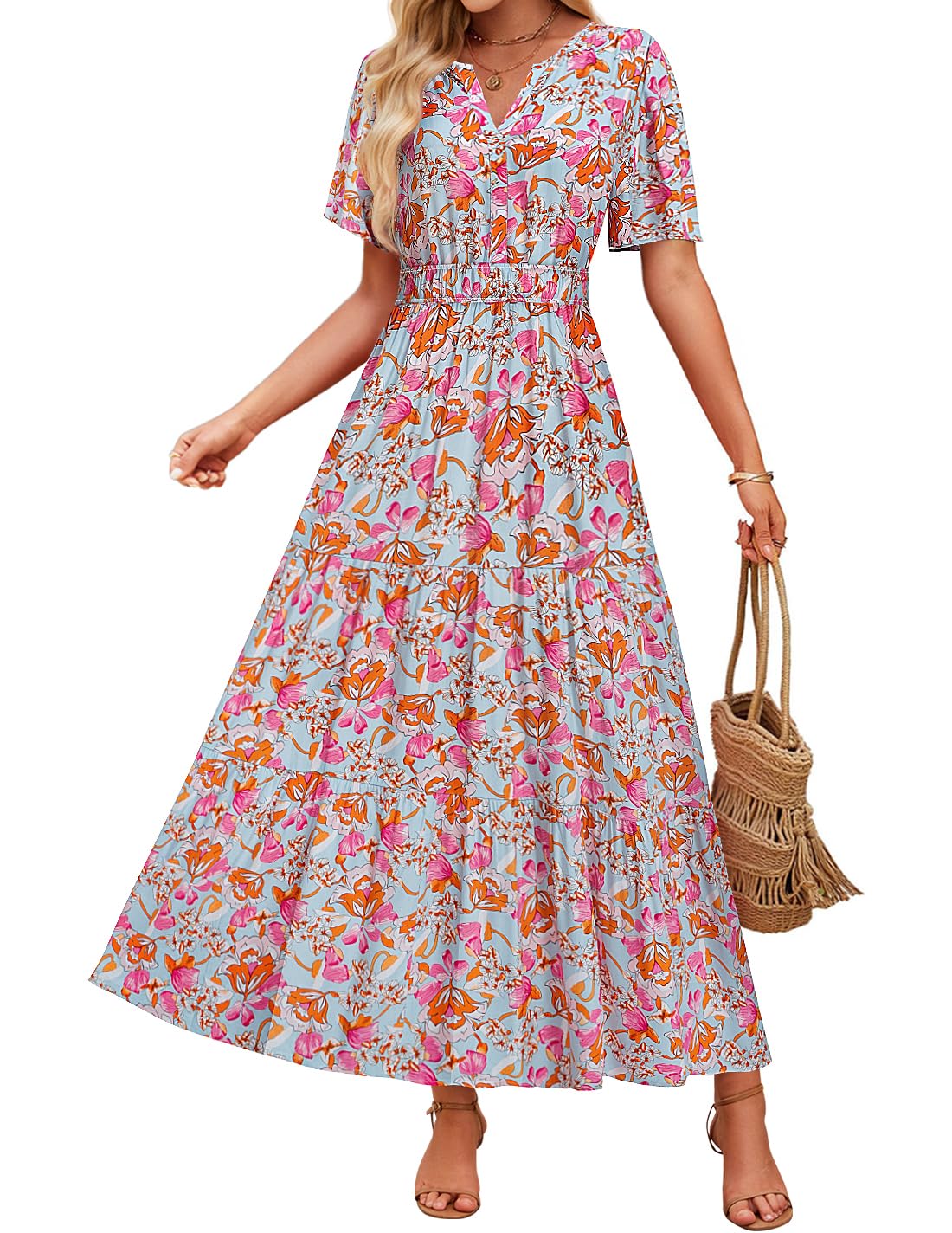 Floral Maxi Dress Greta  Summer Comfort
