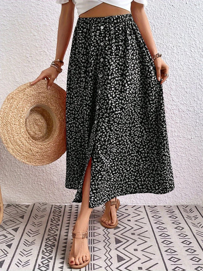Pastoral Floral A-Line Skirt by Greta 