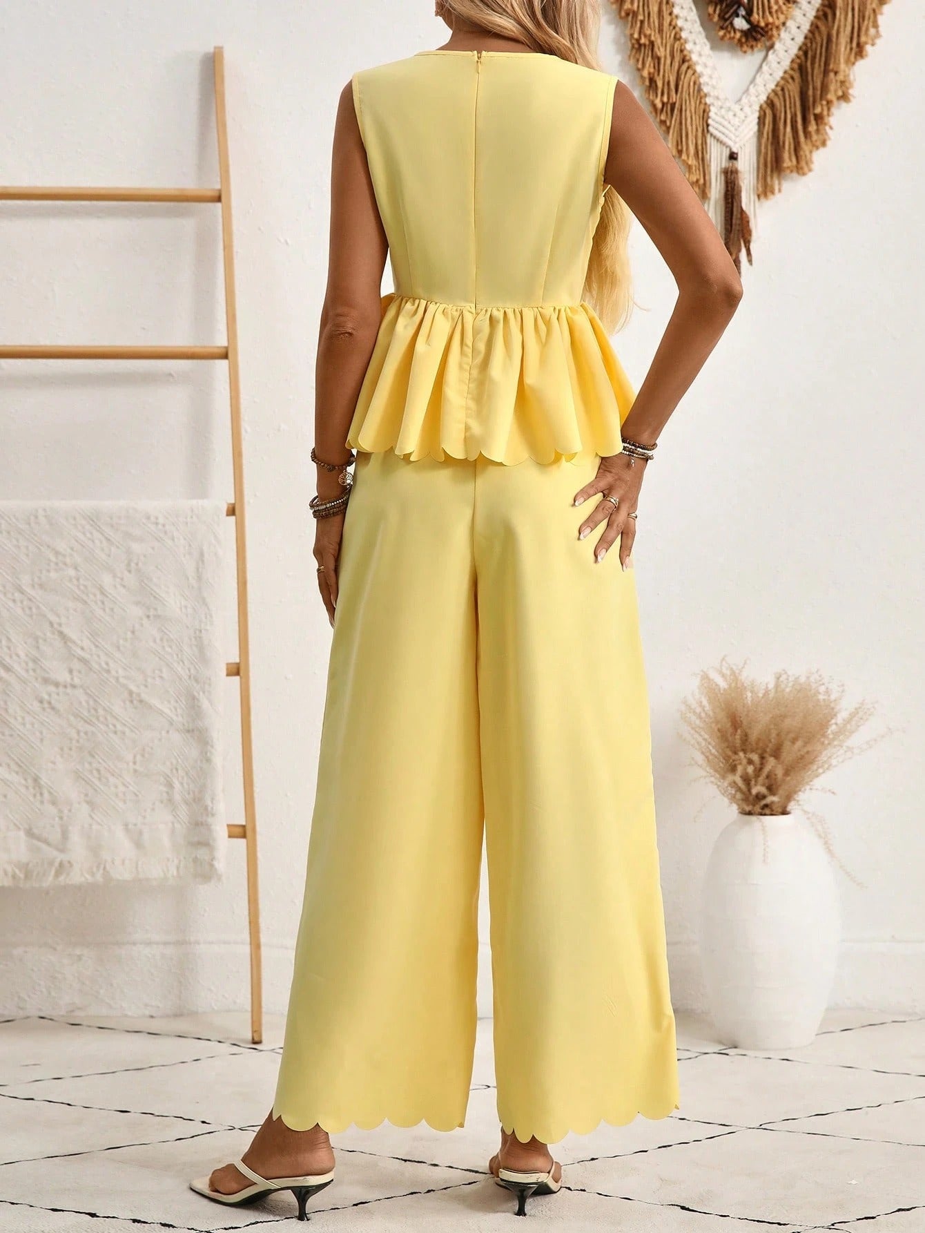 Chic Yellow Greta  Two Piece Set
