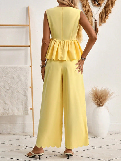 Chic Yellow Greta  Two Piece Set