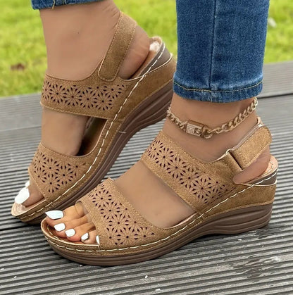 Pinterest-Inspired Greta  Wedge Sandals