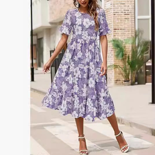 Floral Midi Greta  Summer Dress