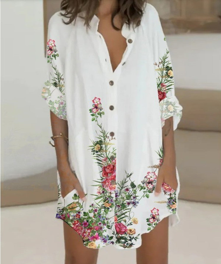 Trendy Print Shirt Dress by Greta 