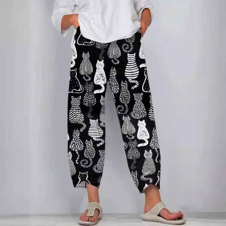 Artful Linen Greta  3D Pattern Pants
