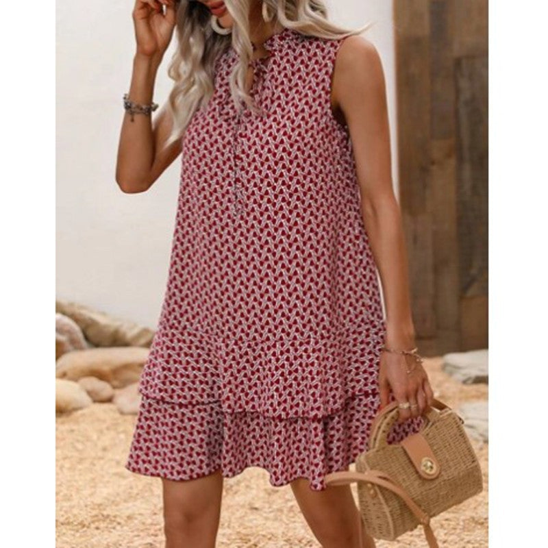 Boho Printed Sleeveless Dress by Greta 