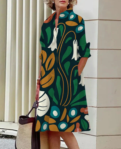 Vibrant Summer Shirt Dress by Greta 