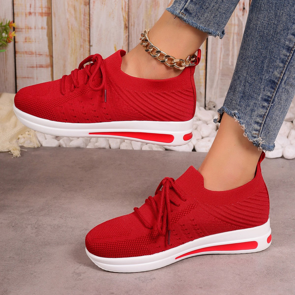 Lightweight Greta  Fly-Knit Everyday Sneakers