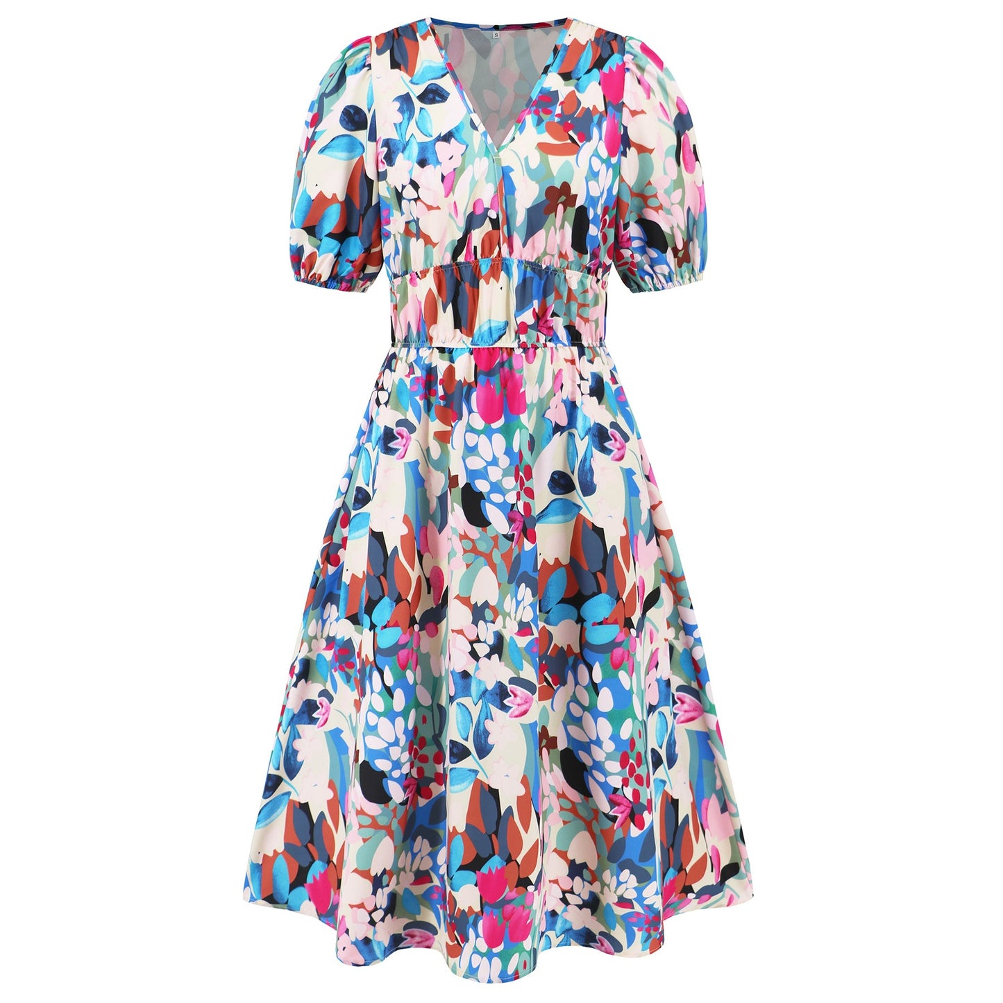 Bohemian Floral V-Neck Dress by Greta 