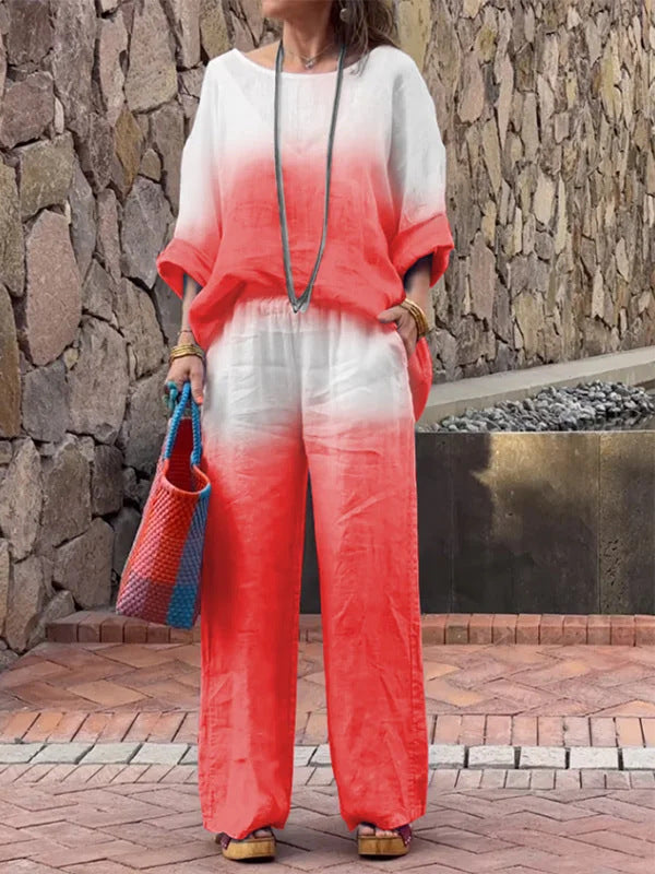 Gradient Linen Two-Piece Set by Greta 