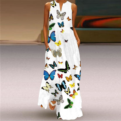 Vibrant Print Long Dress Greta 
