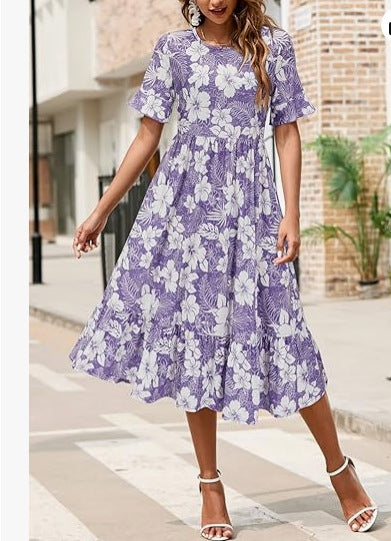 Floral Midi Greta  Summer Dress